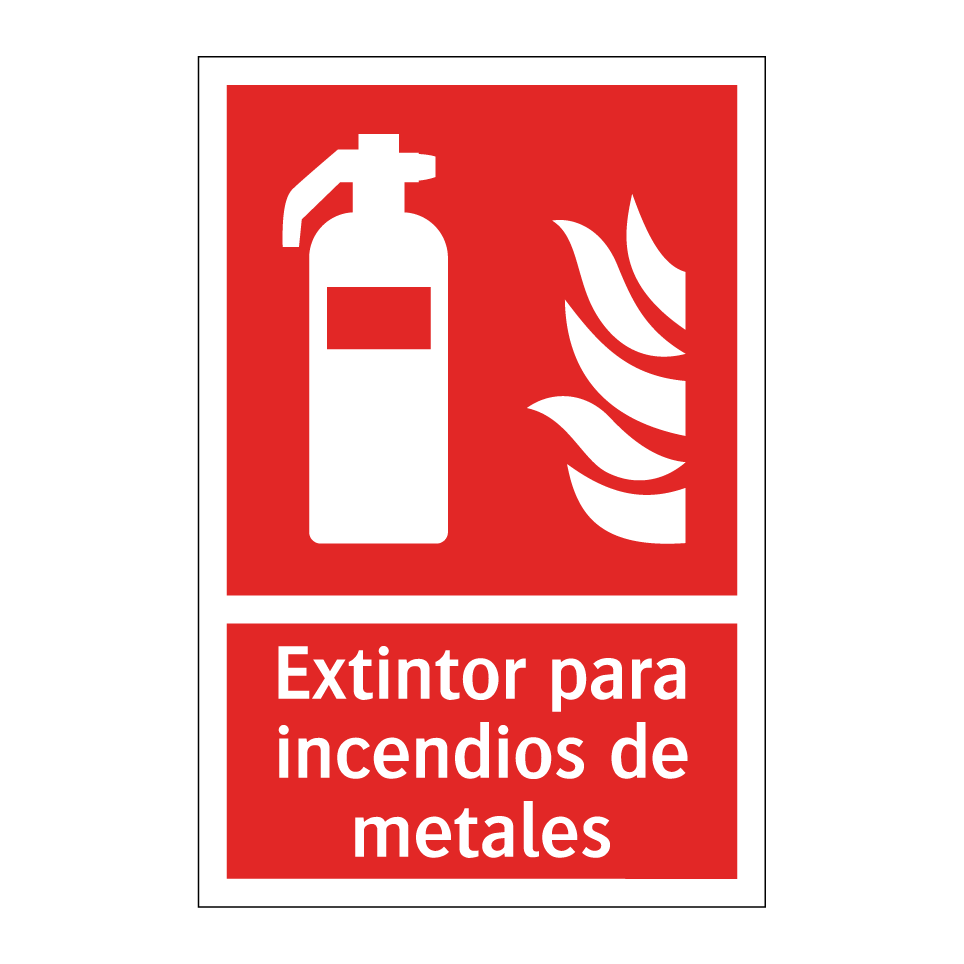 Extintor para incendios de metales