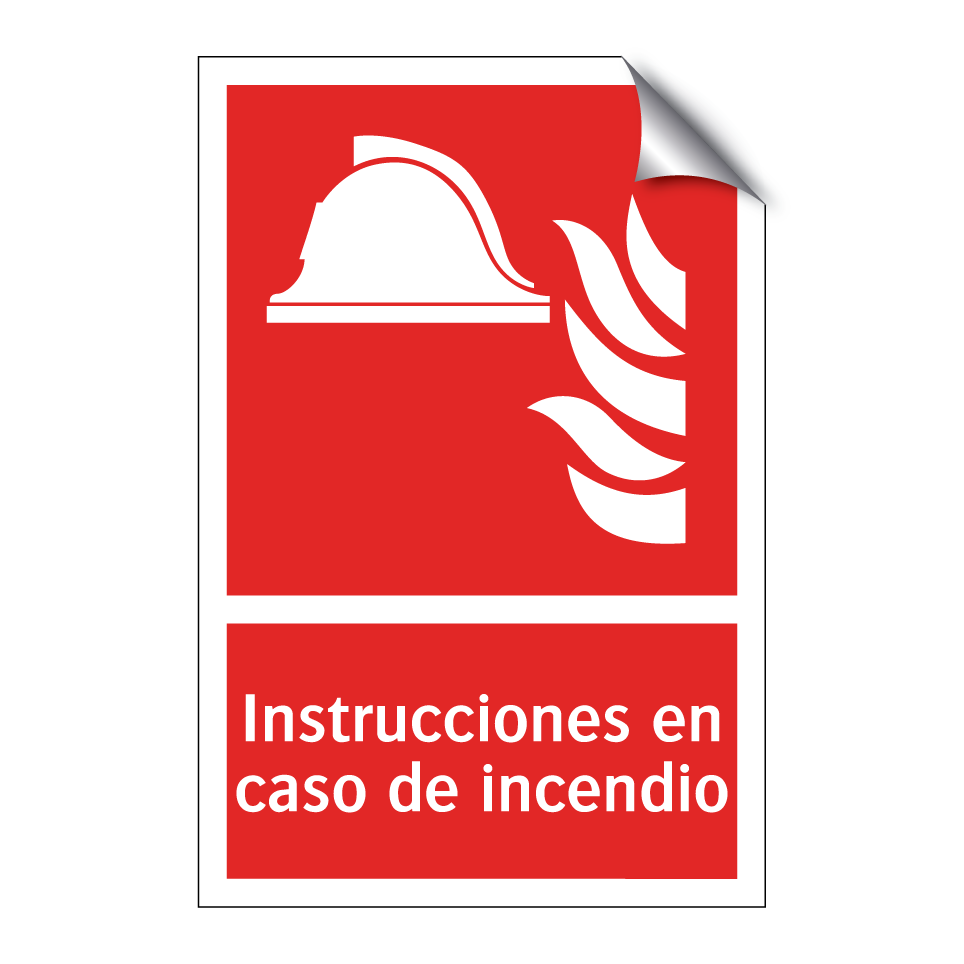 Instrucciones en caso de incendio