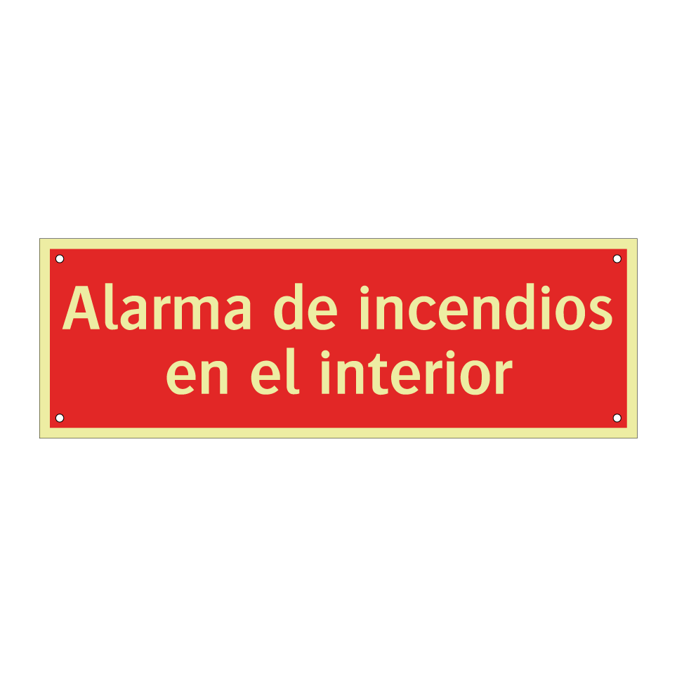 Alarma de incendios en el interior