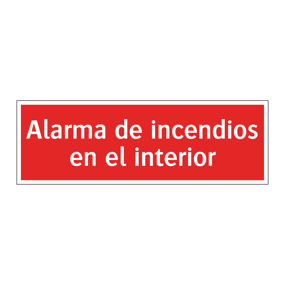Alarma de incendios en el interior