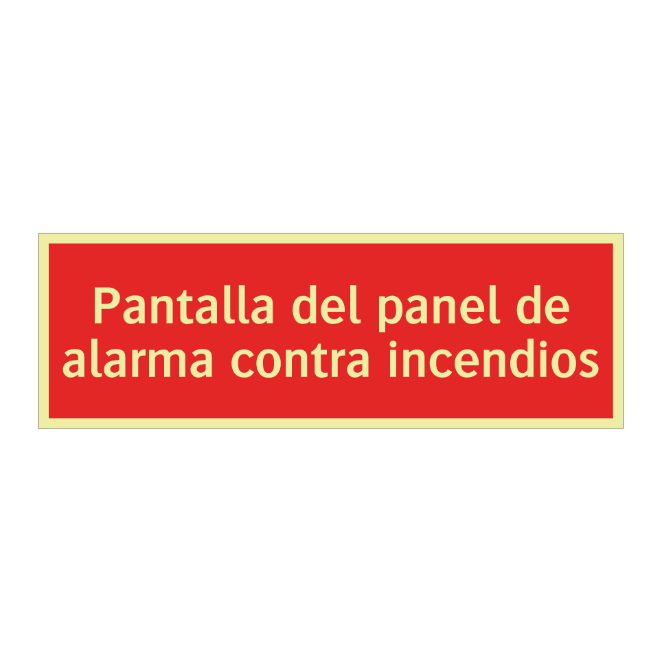 Pantalla del panel de alarma contra incendios