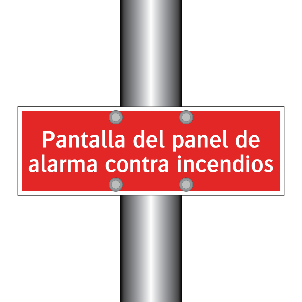 Pantalla del panel de alarma contra incendios