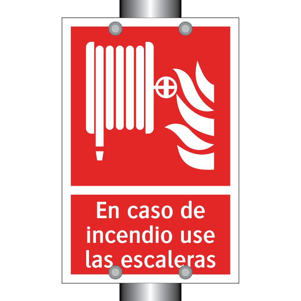 En caso de incendio use las escaleras