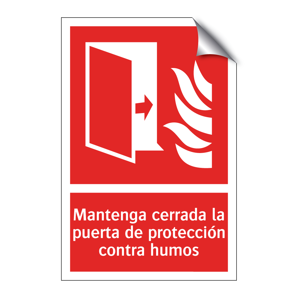 Mantenga cerrada la puerta de protección contra humos