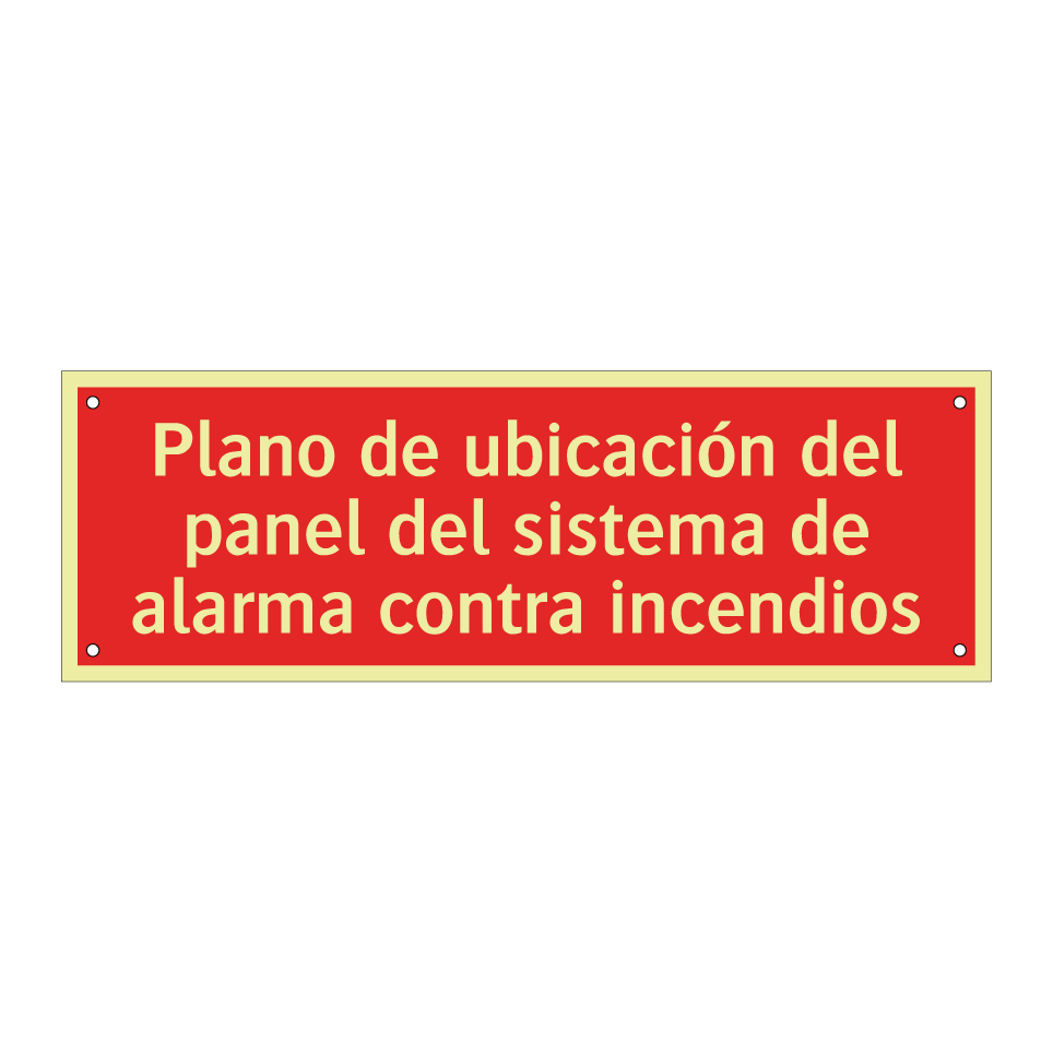 Plano de ubicación del panel del sistema de alarma contra incendios