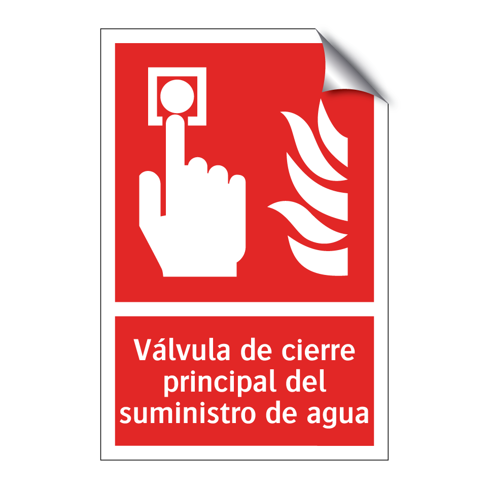 Válvula de cierre principal del suministro de agua