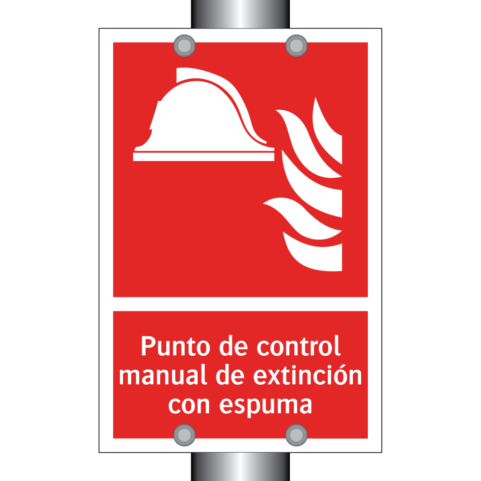 Punto de control manual de extinción con espuma