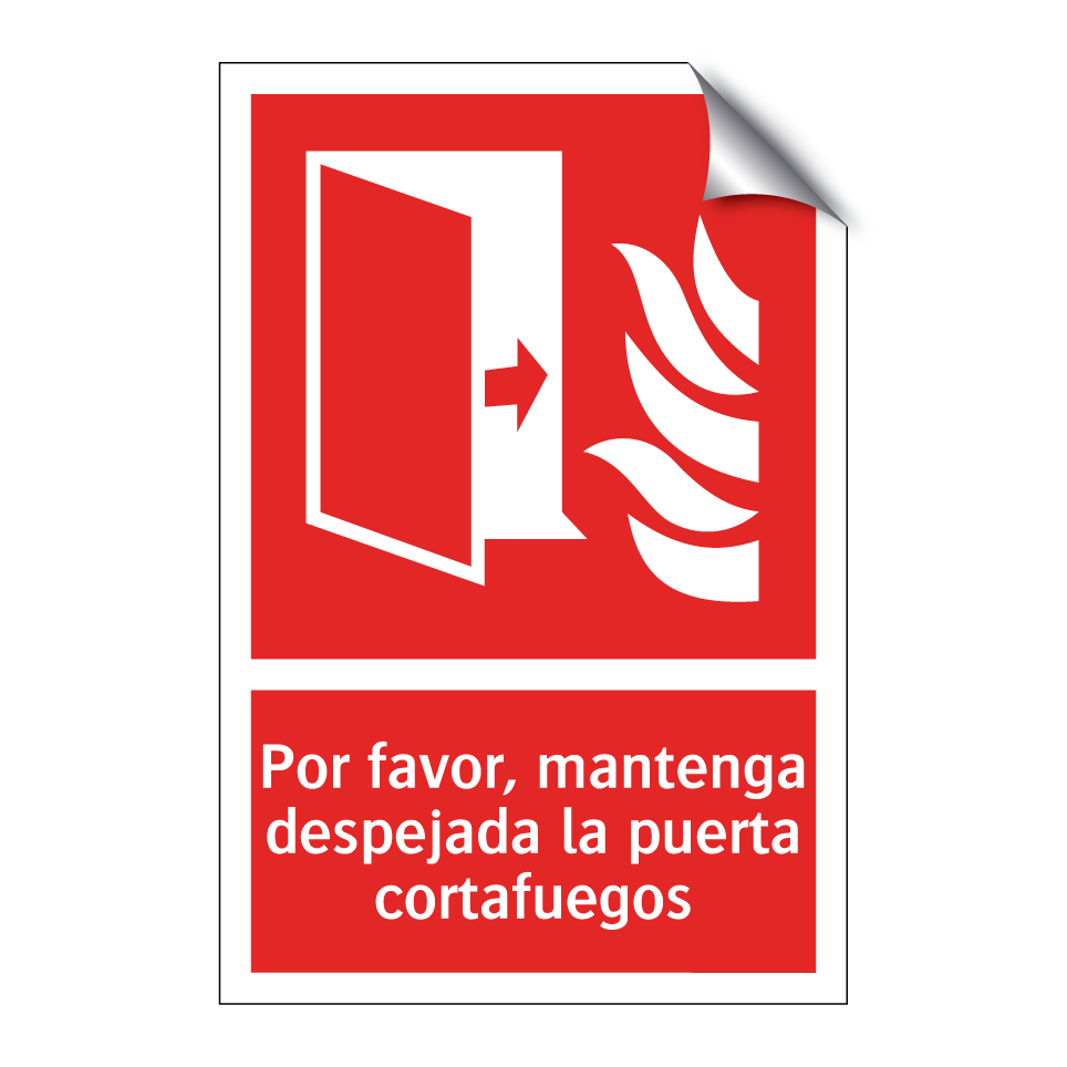 Por favor, mantenga despejada la puerta cortafuegos