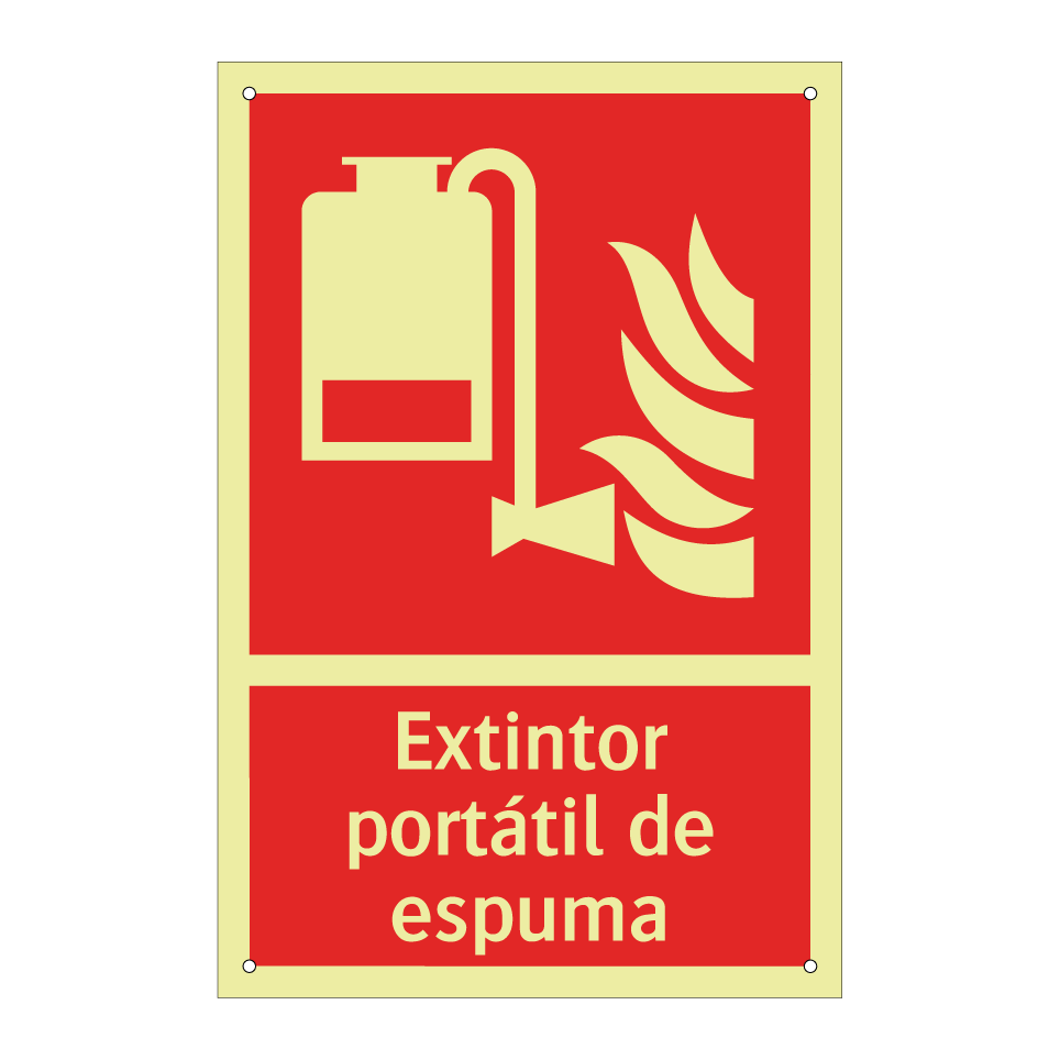 Extintor portátil de espuma