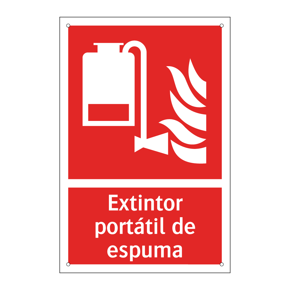 Extintor portátil de espuma