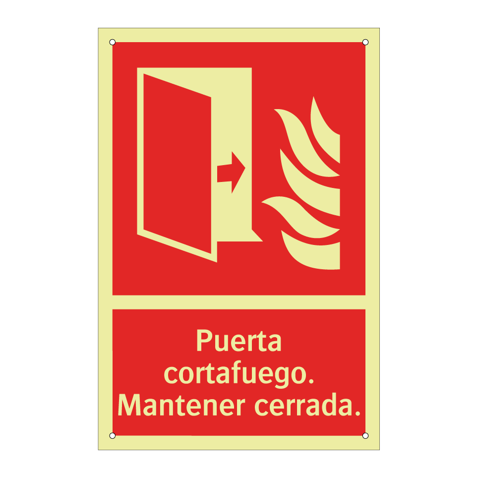 Puerta cortafuego. Mantener cerrada.