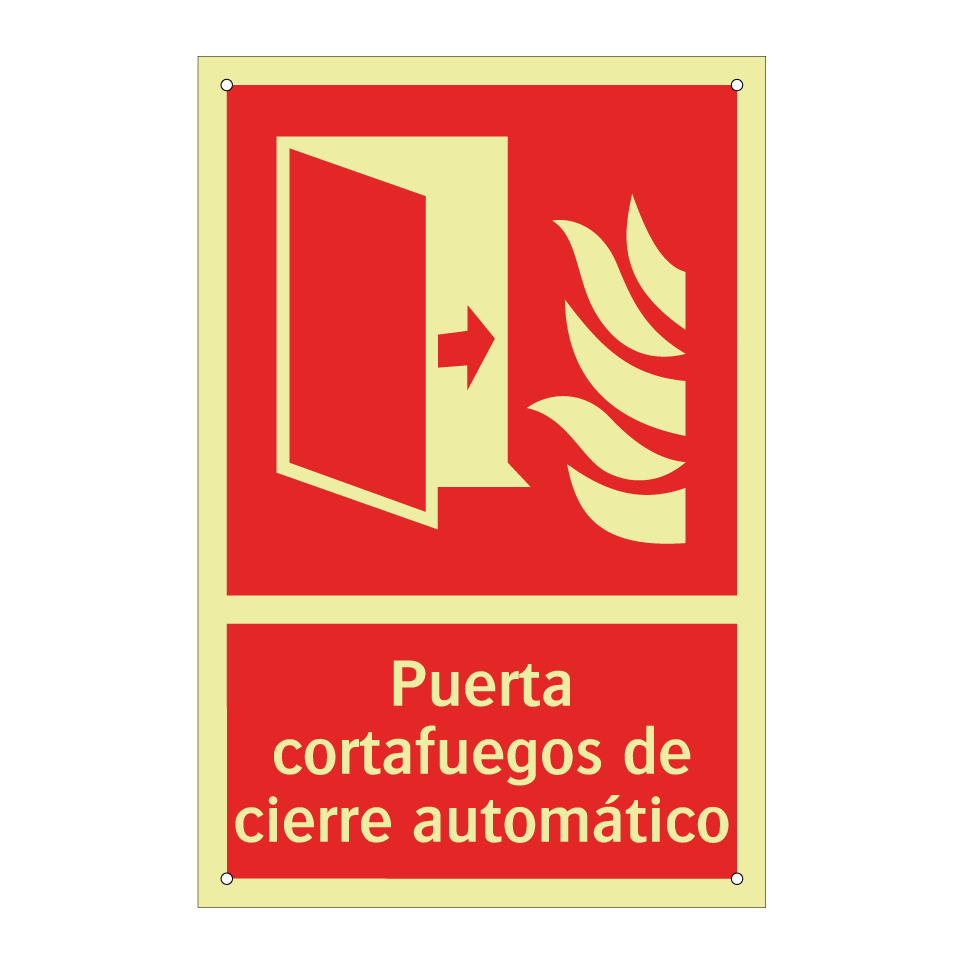 Puerta cortafuegos de cierre automático