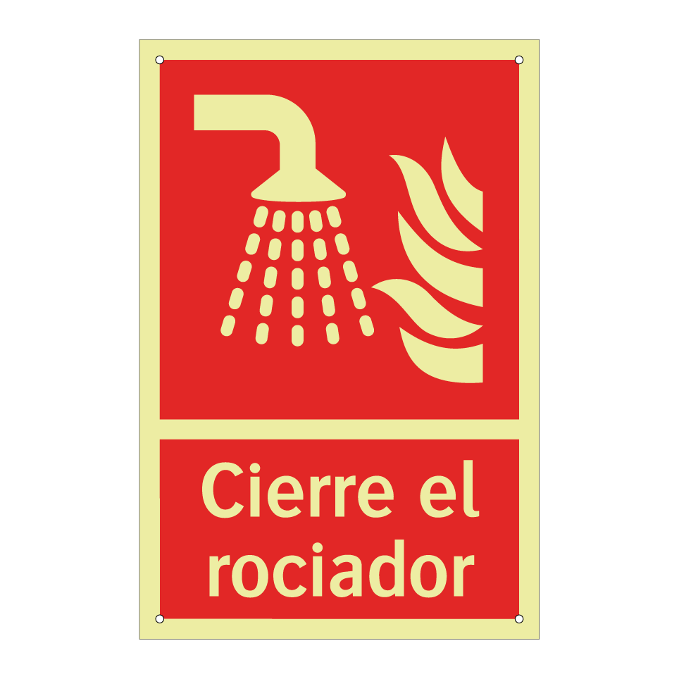 Cierre el rociador