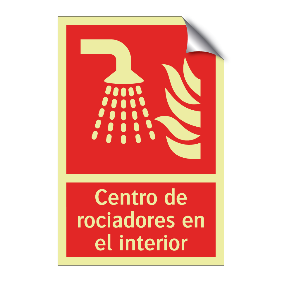 Centro de rociadores en el interior