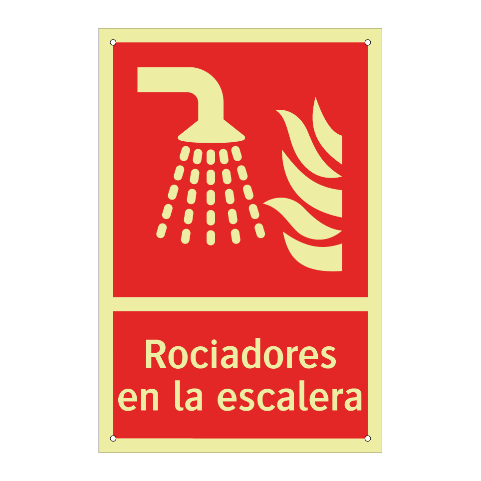 Rociadores en la escalera