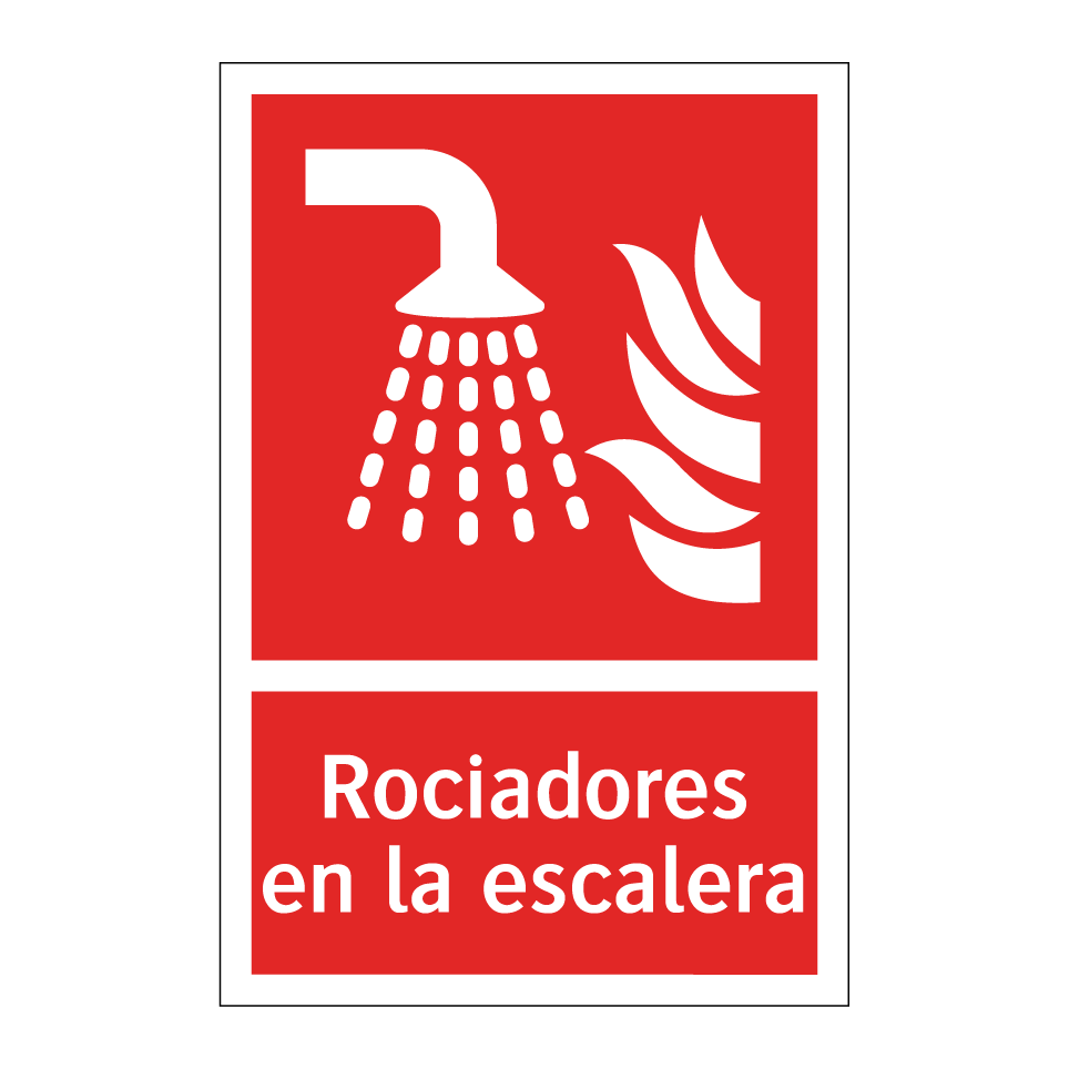 Rociadores en la escalera