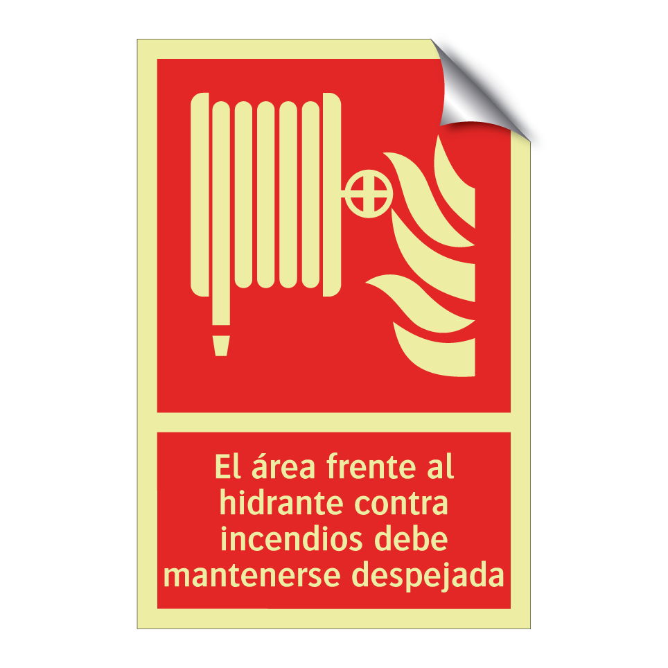 El área frente al hidrante contra incendios debe mantenerse despejada