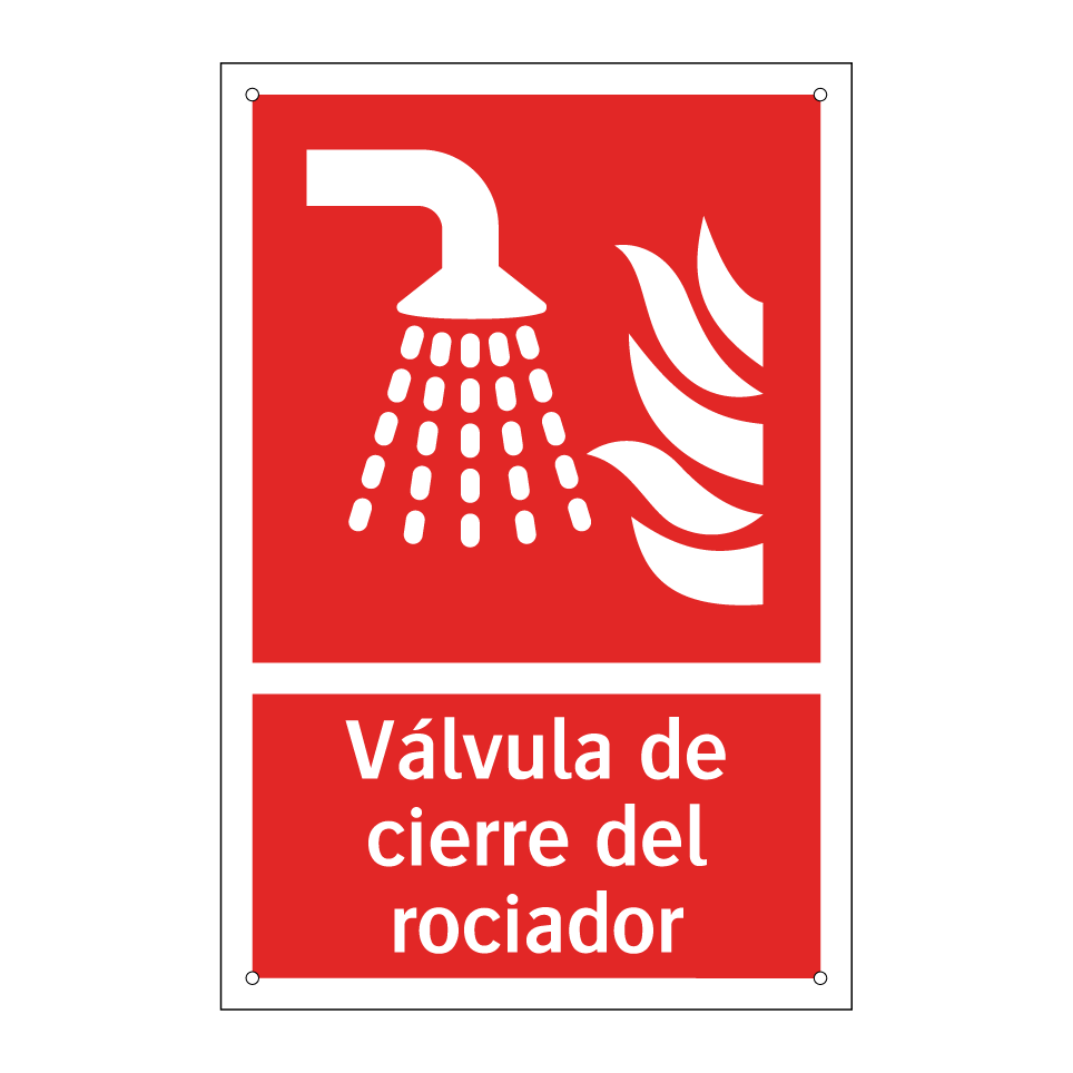 Válvula de cierre del rociador