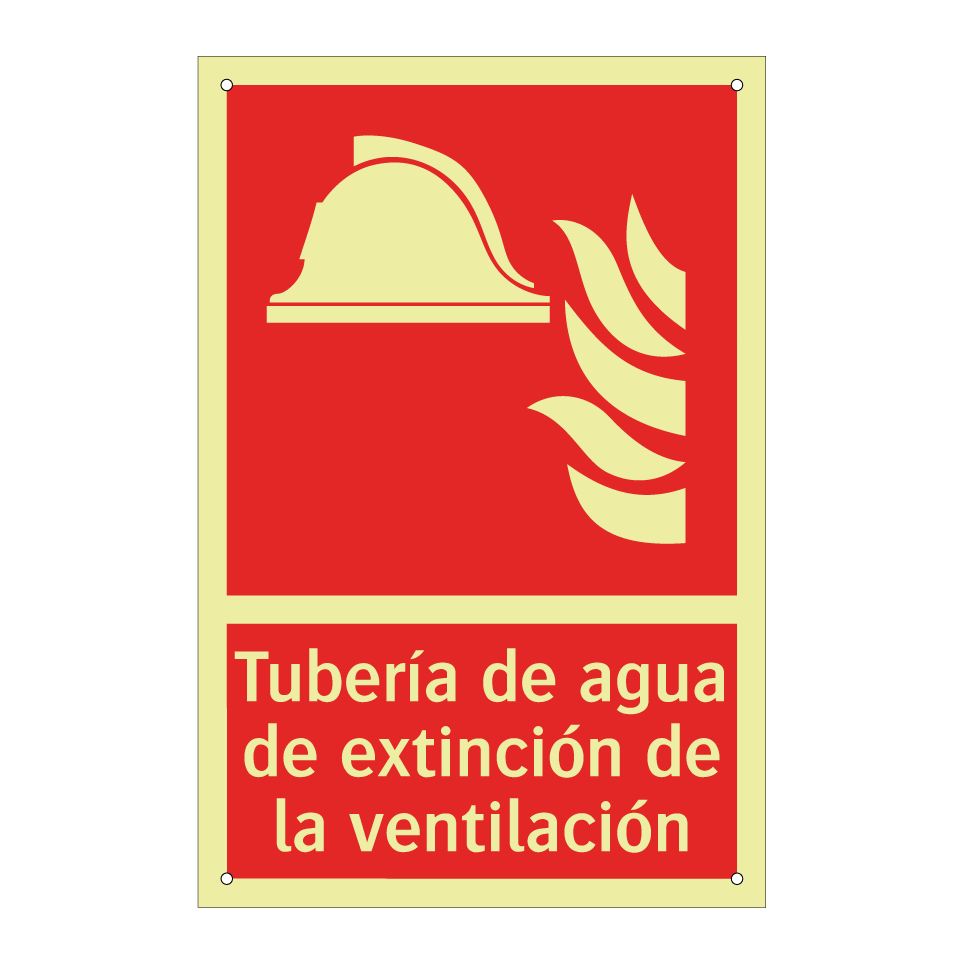 Tubería de agua de extinción de la ventilación