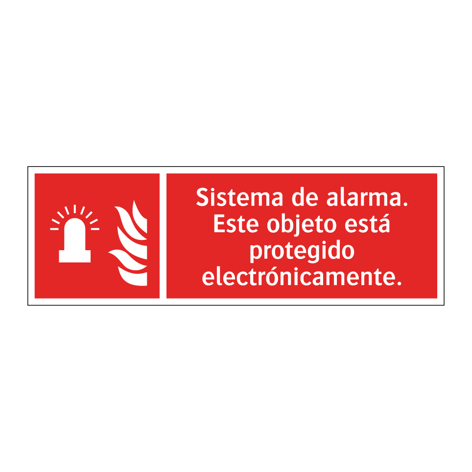 Sistema de alarma. Este objeto está protegido electrónicamente.