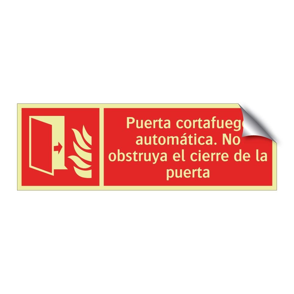 Puerta cortafuego automática. No obstruya el cierre de la puerta