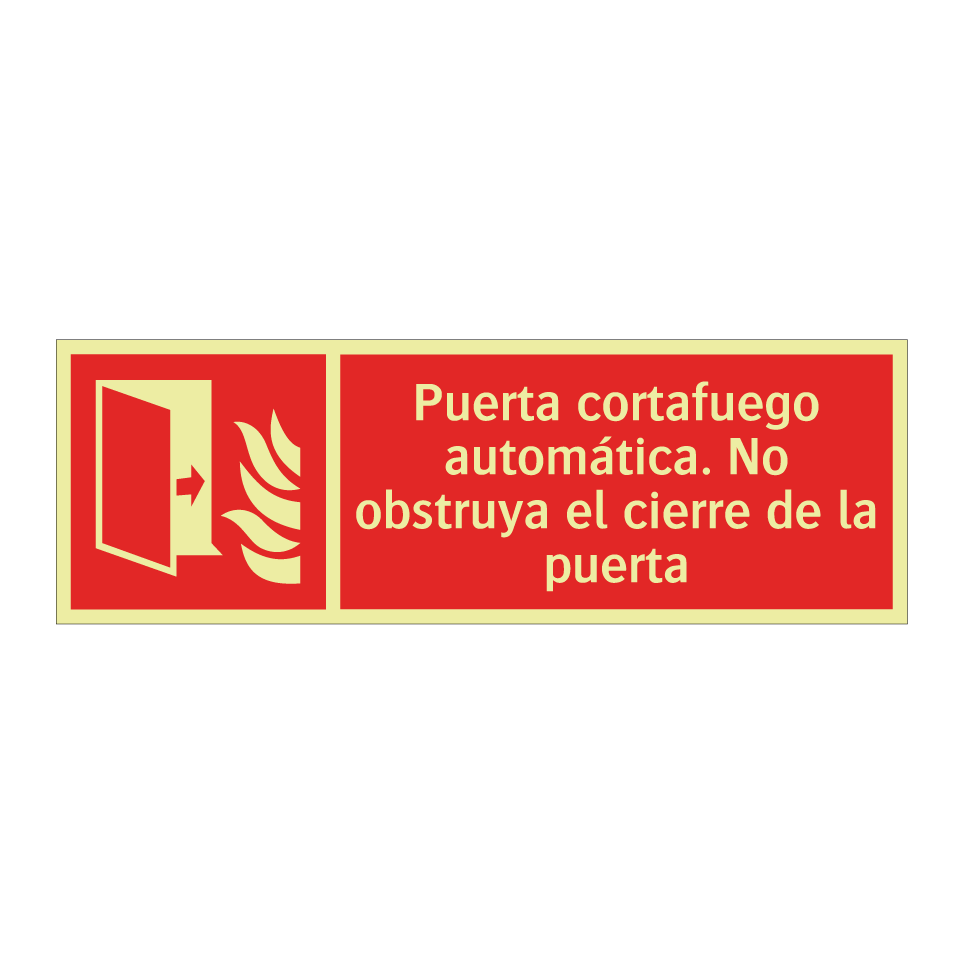 Puerta cortafuego automática. No obstruya el cierre de la puerta