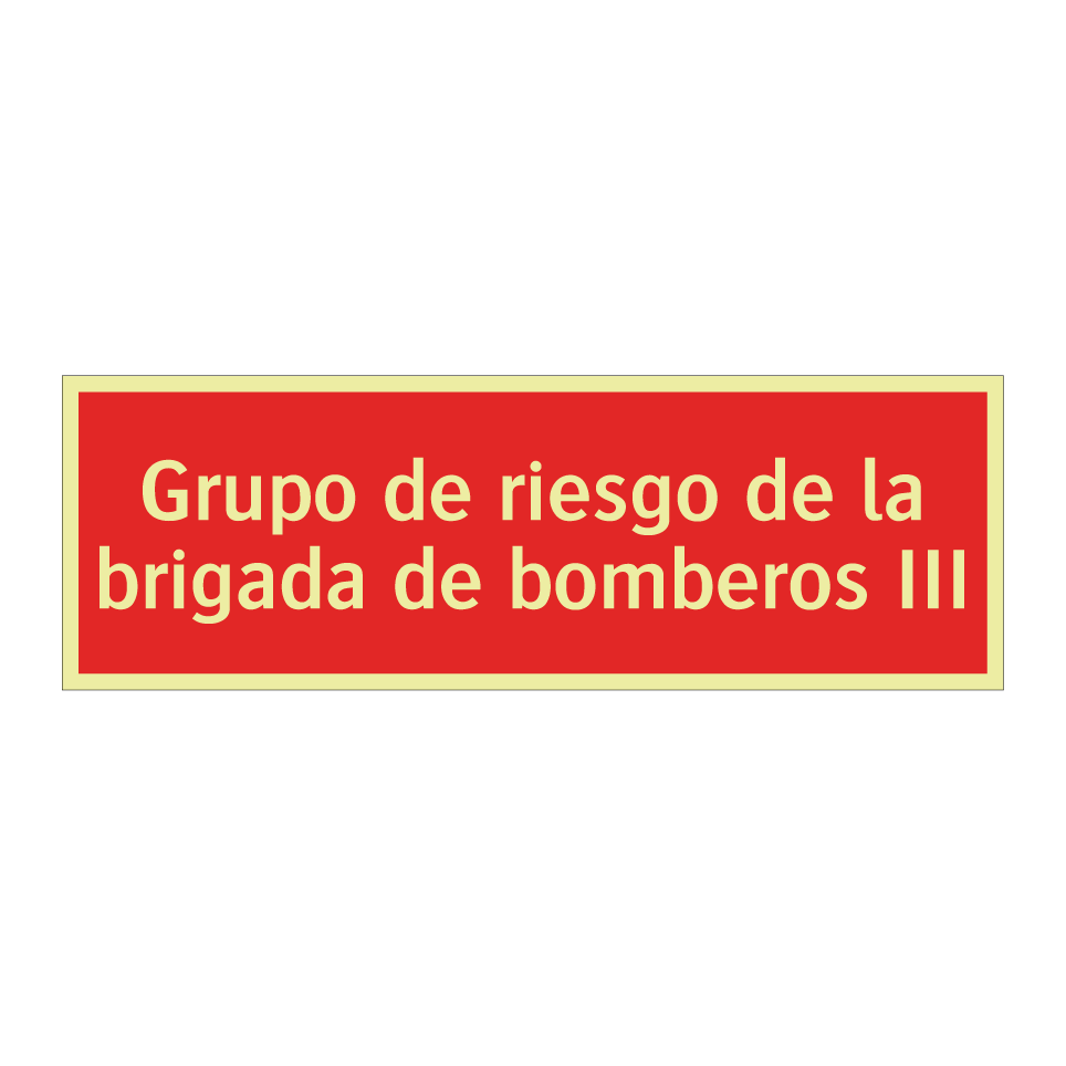 Grupo de riesgo de la brigada de bomberos III