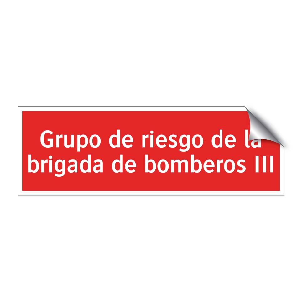 Grupo de riesgo de la brigada de bomberos III