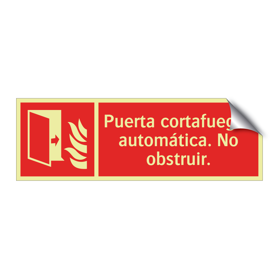 Puerta cortafuegos automática. No obstruir.