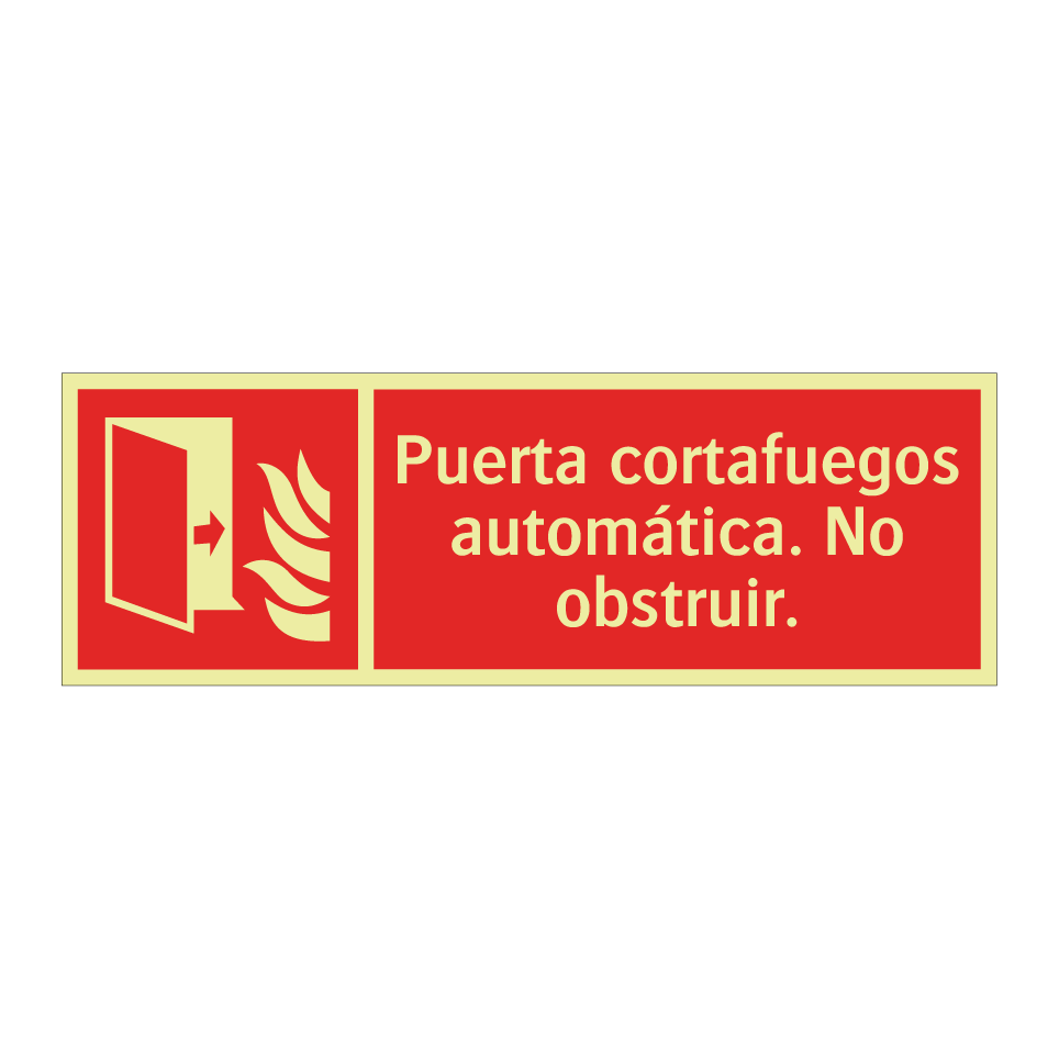 Puerta cortafuegos automática. No obstruir.