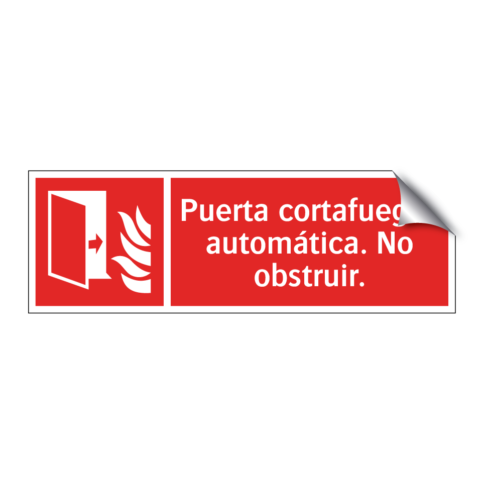 Puerta cortafuegos automática. No obstruir.
