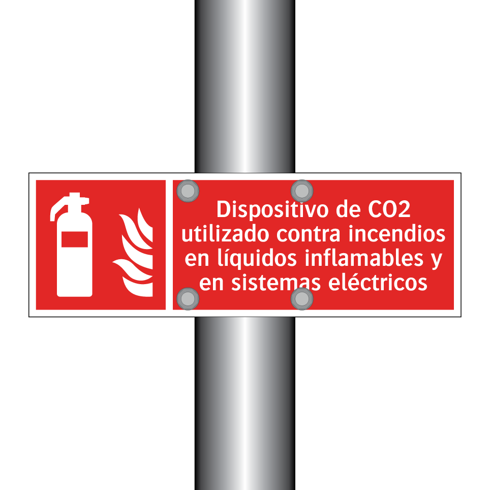 Dispositivo de CO2 utilizado contra incendios en líquidos inflamables y en sistemas eléctricos