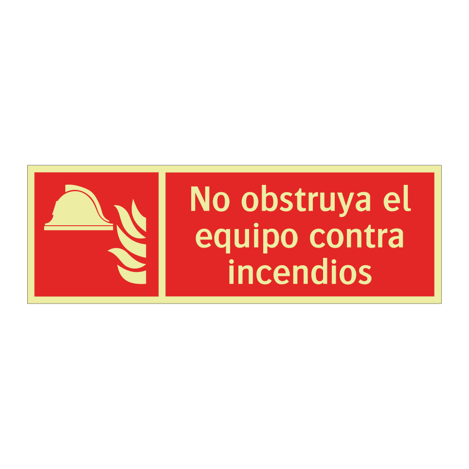 No obstruya el equipo contra incendios