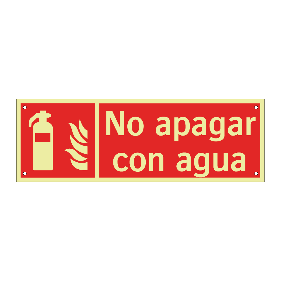 No apagar con agua
