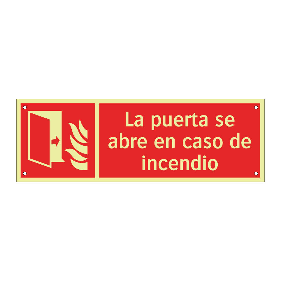 La puerta se abre en caso de incendio