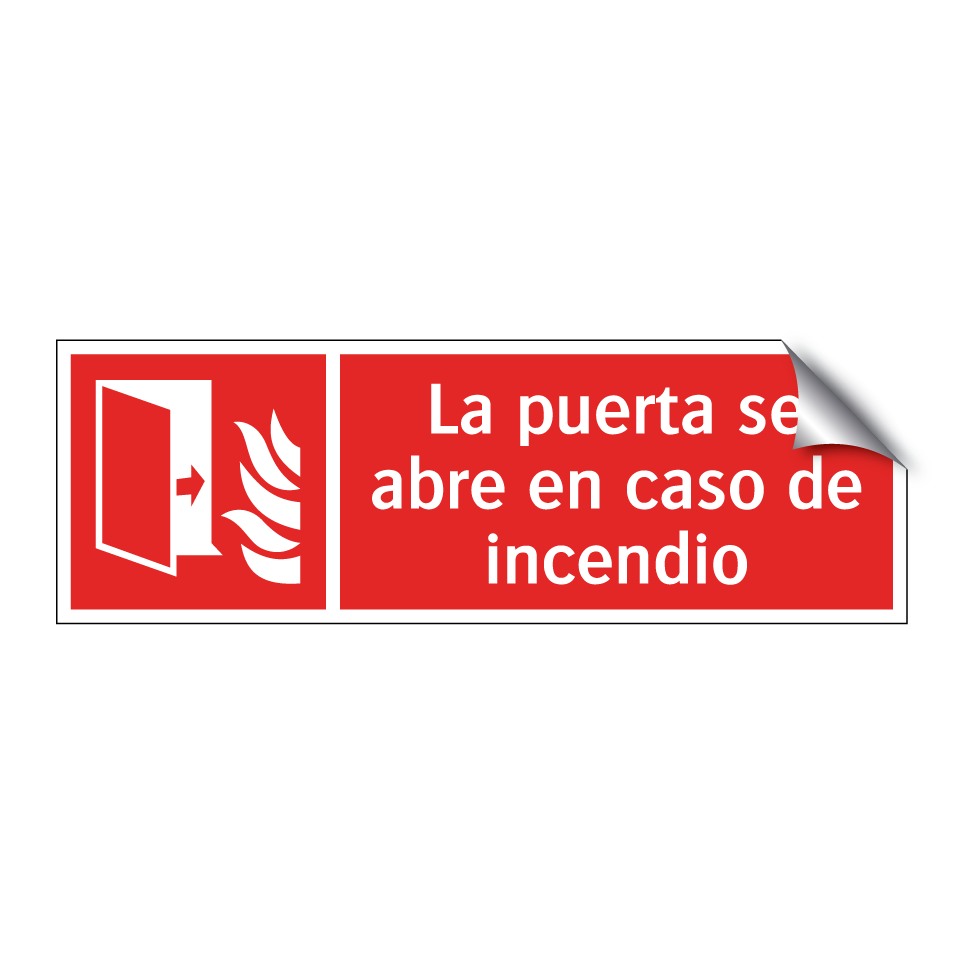 La puerta se abre en caso de incendio