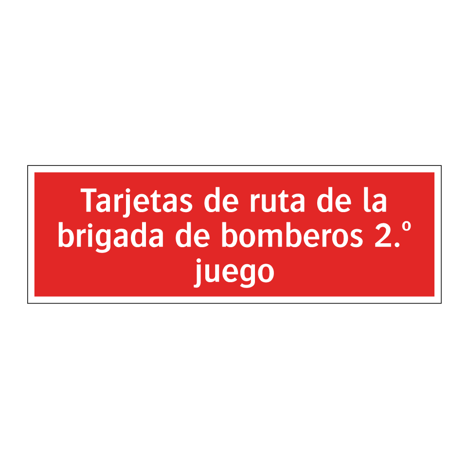 Tarjetas de ruta de la brigada de bomberos 2.º juego