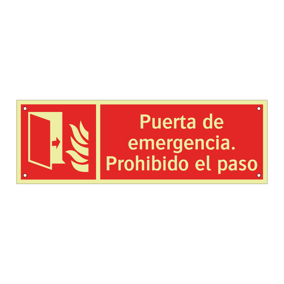 Puerta de emergencia. Prohibido el paso