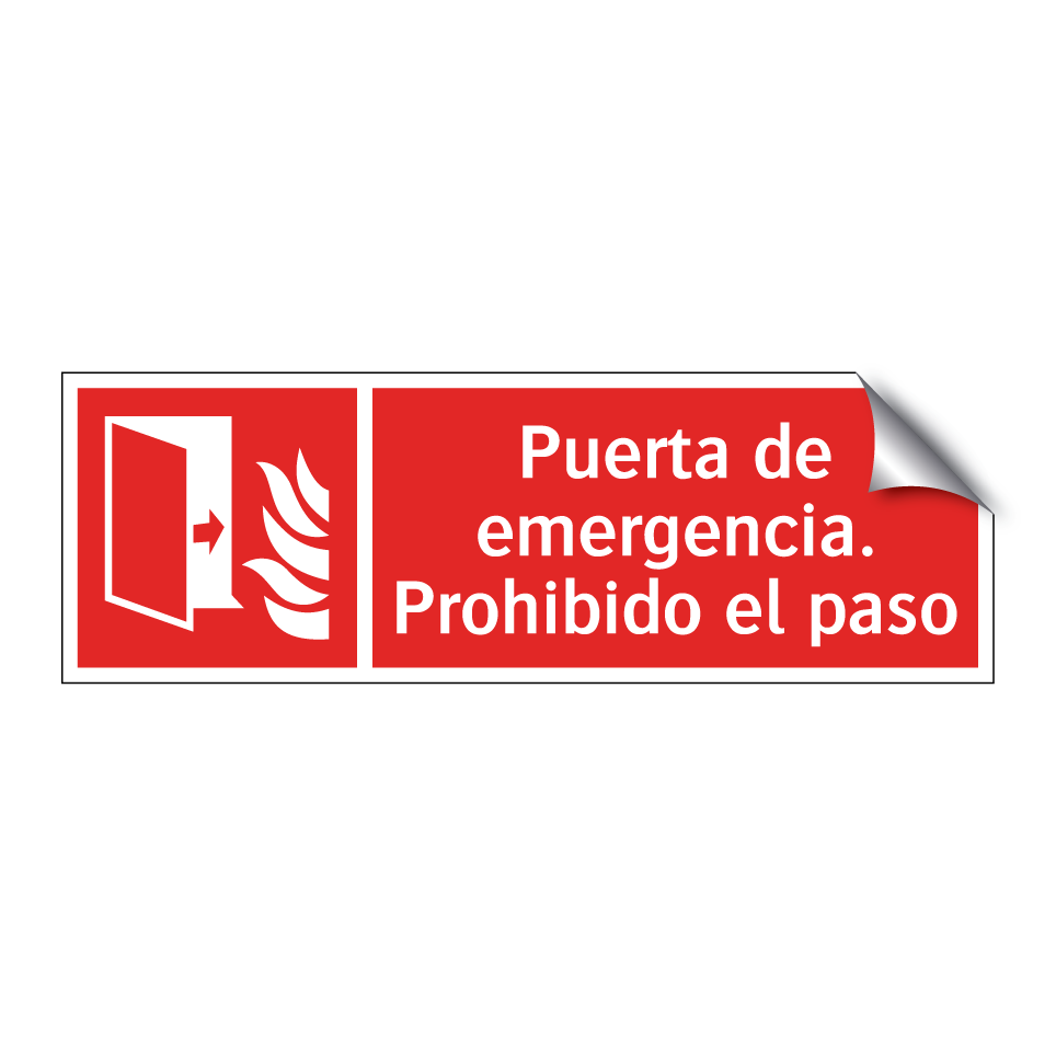 Puerta de emergencia. Prohibido el paso