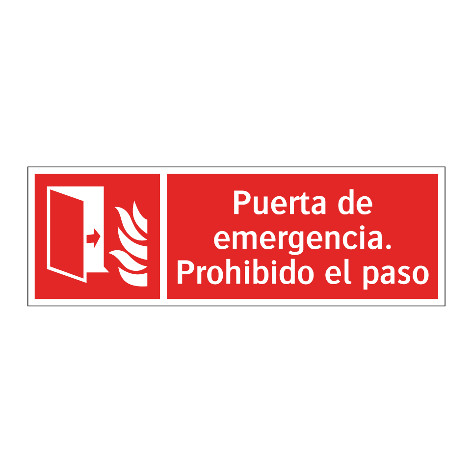 Puerta de emergencia. Prohibido el paso