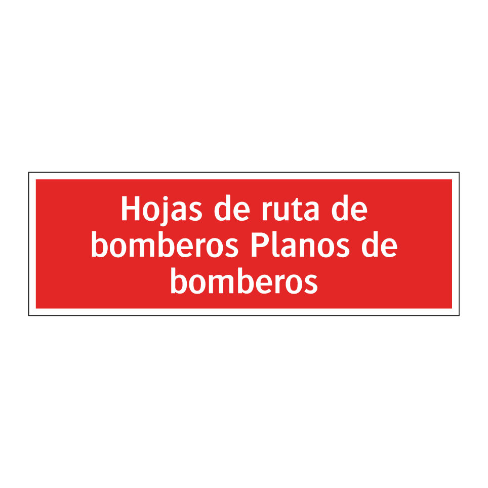 Hojas de ruta de bomberos Planos de bomberos