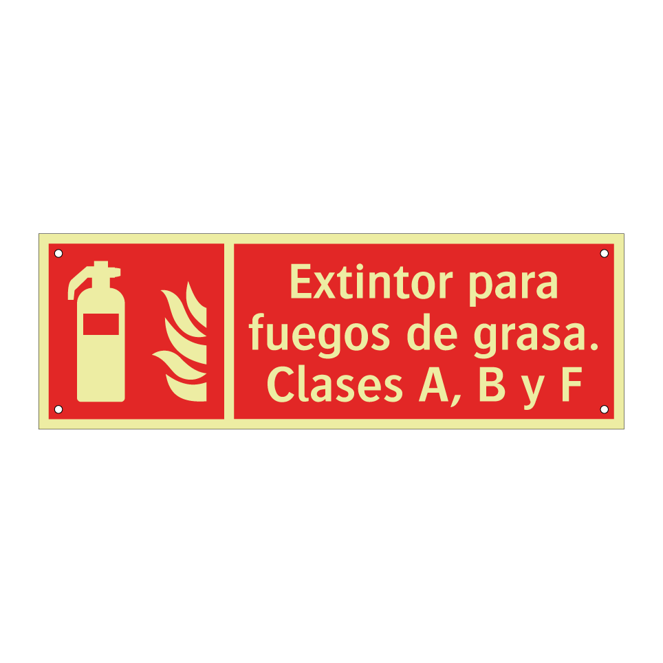 Extintor para fuegos de grasa. Clases A, B y F