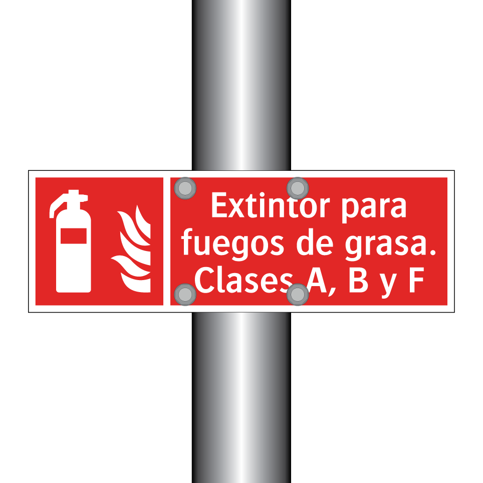 Extintor para fuegos de grasa. Clases A, B y F
