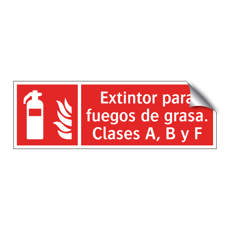 Extintor para fuegos de grasa. Clases A, B y F