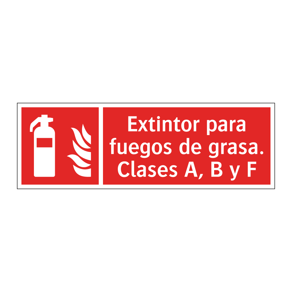 Extintor para fuegos de grasa. Clases A, B y F