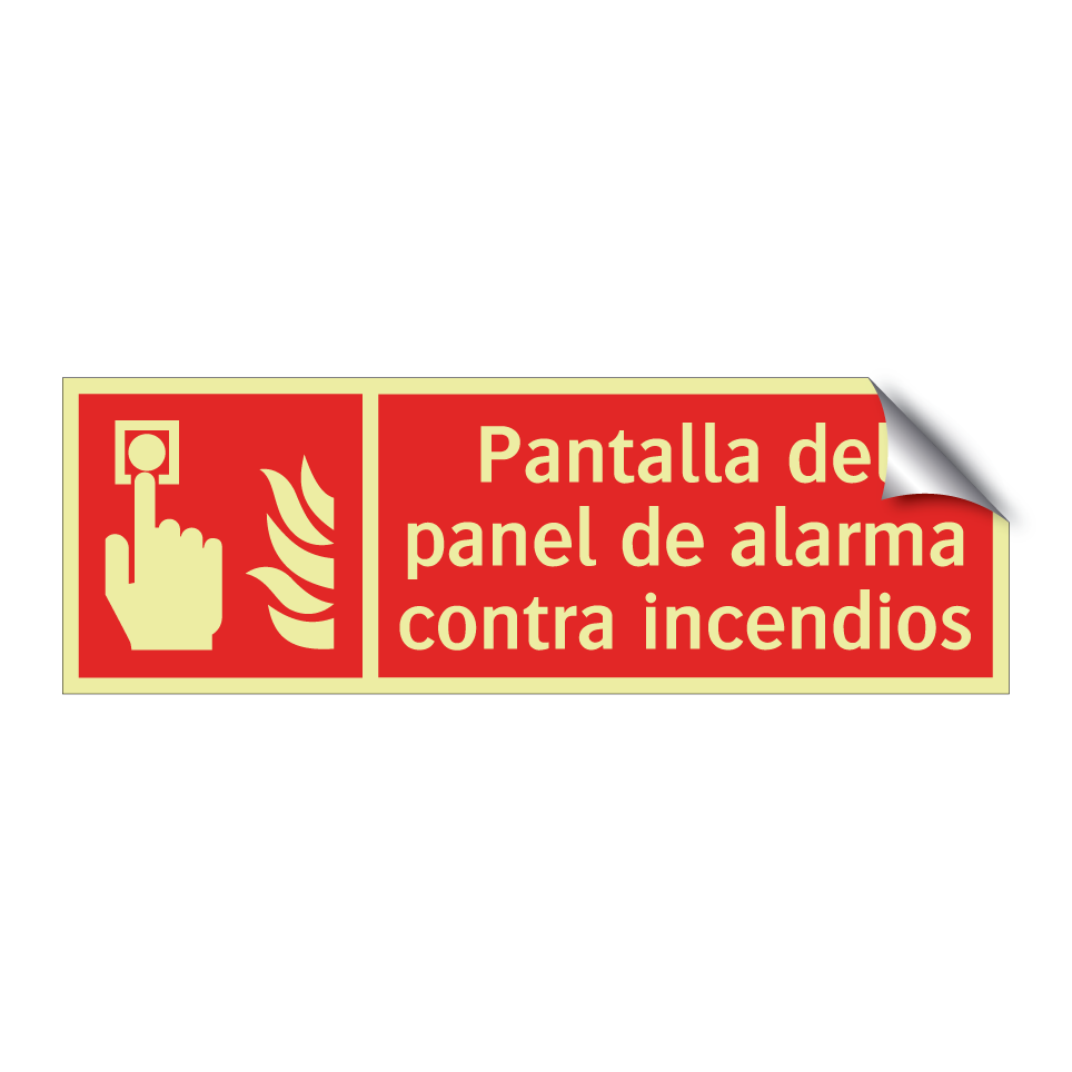 Pantalla del panel de alarma contra incendios