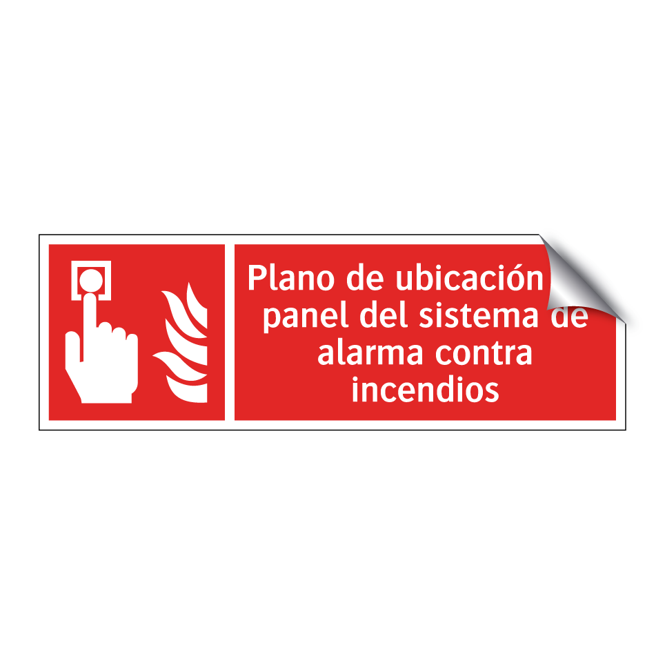 Plano de ubicación del panel del sistema de alarma contra incendios