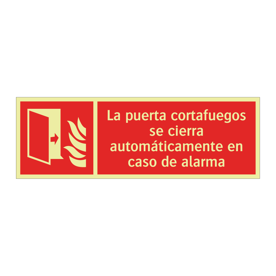 La puerta cortafuegos se cierra automáticamente en caso de alarma