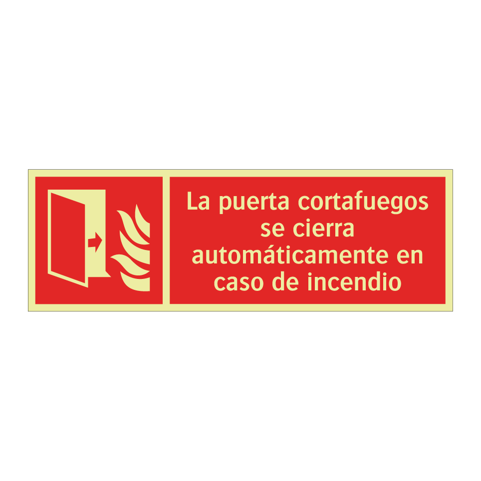 La puerta cortafuegos se cierra automáticamente en caso de incendio