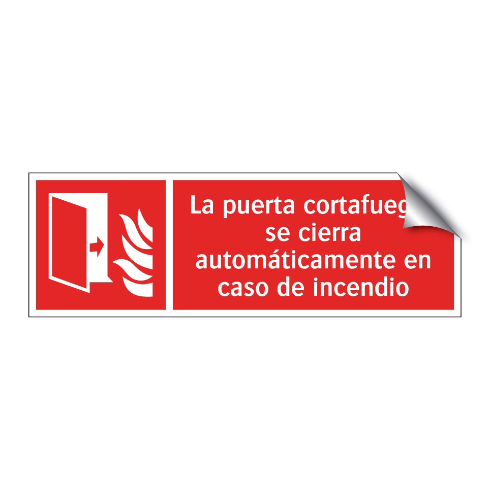 La puerta cortafuegos se cierra automáticamente en caso de incendio
